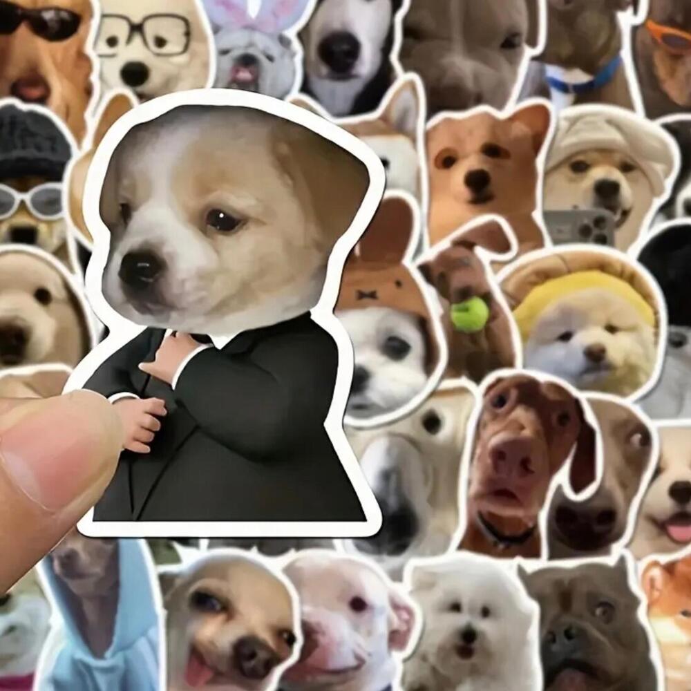 10 Pcs Cute Dog Meme Funny Animal Stickers - Aesthetic Cartoon Decals Phone Cool